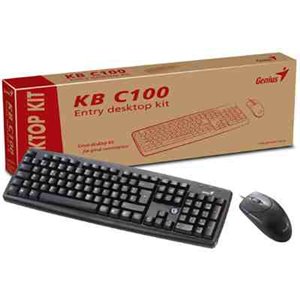 Genius Keyboard and Mouse C100 Black PS/2 - Wired